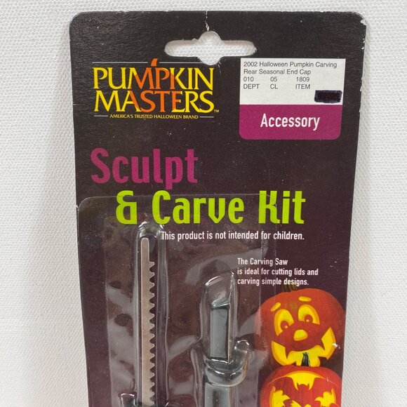 Pumpkin Masters Sculpt Carve Kit Set 2 Tools Carving Saw V-Cutter Halloween Fun - Picture 3 of 5